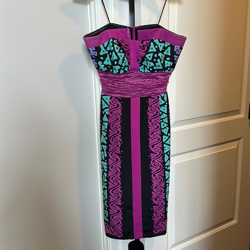 Nicole Miller strapless midi dress